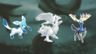 Glaceon, Reshiram, Xerneas (Image via TPC)